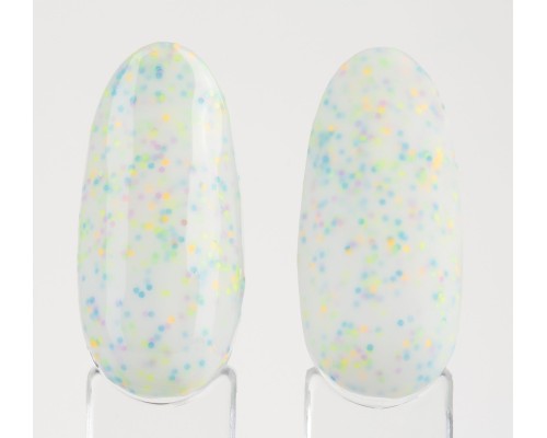 LUMA gel polish Donuts D03 Buble gum 10ml (молочний з кольоровою крихтою)