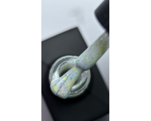 LUMA gel polish Donuts D03 Buble gum 10ml (молочний з кольоровою крихтою)