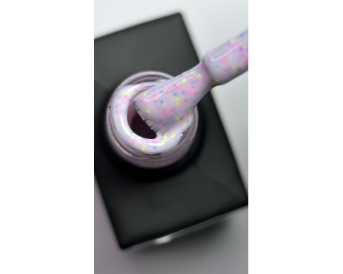 LUMA gel polish Donuts D05 Raspberries 10ml (жовтий з кольоровою крихтою)