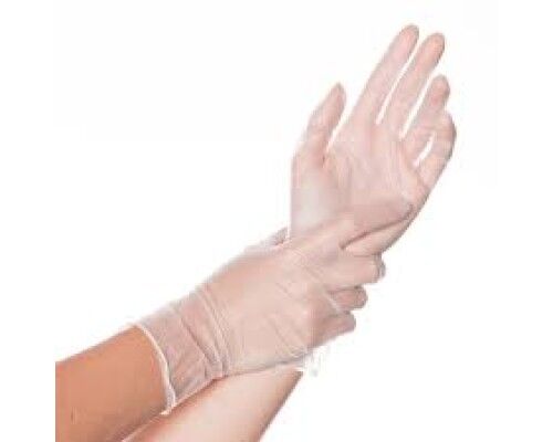 Рукавички ВІНІЛОВІ припудрені MERCATORMEDICAL р-р S 6-7 (100 шт/пач) Колір:прозорі