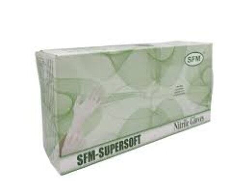 Рукавички НІТРІЛОВІ  SFM білі  р-р. L (100 шт/пач)