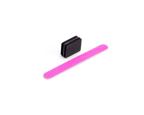 Luma одноразовий набір для манікюру №1 "Рожевий" пилка+баф (пилка180/240+баф 100/100)