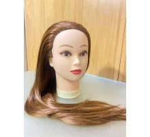 Голова учбова для моделюровання зачісок, термо   528-12 (темно русий, пряме)