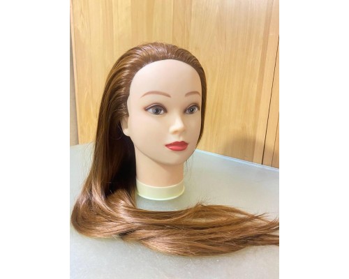 Голова учбова для моделюровання зачісок, термо   528-12 (темно русий, пряме)