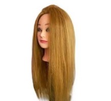 Манекен-голова  учбовий  для зачісок GLV-00 штучні (Золото) 45см