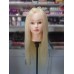 Манекен-голова  учбовий  для зачісок 18DY-W термо штучні (блонд) 50см