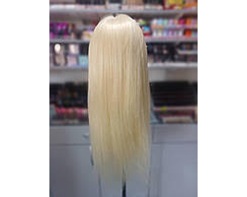 Манекен-голова  учбовий  для зачісок 18DY-W термо штучні (блонд) 50см