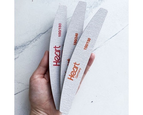 Пилка-Баф для нігтів HEART Half 180/240