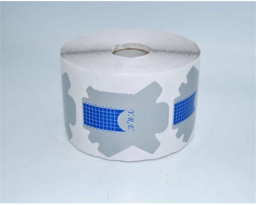 Y.R.E. Форма для нарощ.нігтів "Квадрат" синя+сіра/30шт. (рубашка)