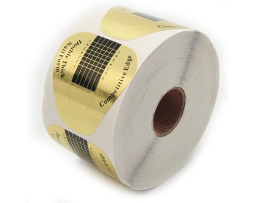 Y.R.E. Форма для нарощ.нігтів "Квадрат" золото+чорна/30шт.