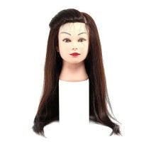 Манекен-голова  учбовий  для зачісок Коричнева гофре MT brown Arc wirf