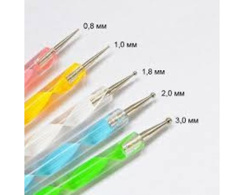 ДОТС для дизайну нігтів двосторонній в асортименті /пластик