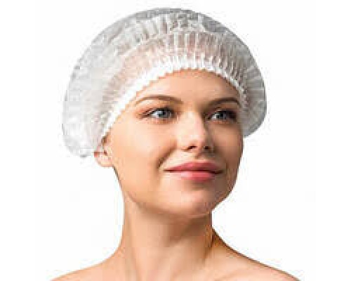 Шапочка медична нестирильна на подвійній резинці Panni Mlada (10шт/уп)зі спанбонду Колір:білий