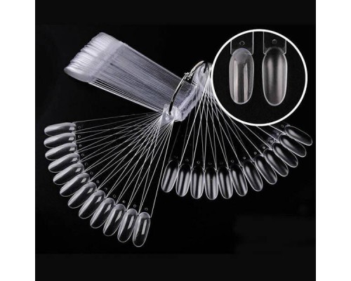 Тіпси палітра для зразків пластикові прозорі мигдаль 50 шт