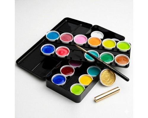 Luma Пенал-палітра чорна PRO-серія для змішування матеріалу 24 ячейки