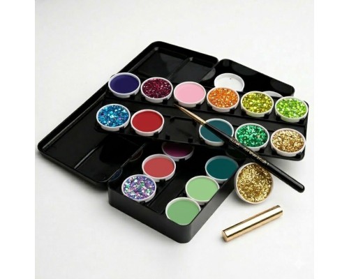 Luma Пенал-палітра чорна PRO-серія для змішування матеріалу 24 ячейки