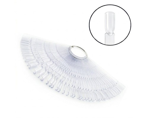 Тіпси/палітри Мякий квадрат 50шт на кільці потрійні прозорі