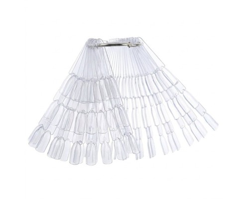 Тіпси/палітри Мякий квадрат 50шт на кільці потрійні прозорі