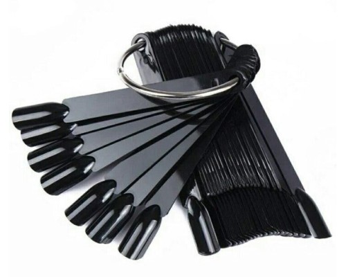 Тіпси/палітри Мякий квадрат 50шт на кільці чорні