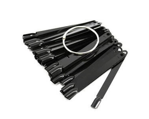 Тіпси/палітри Мякий квадрат 50шт на кільці чорні