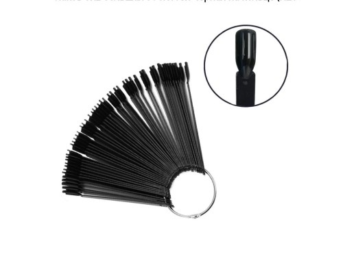 Тіпси/палітри Мякий квадрат 50шт на кільці чорні