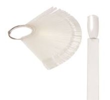 Тіпси/палітри Мякий квадрат 50шт на кільці прозорі