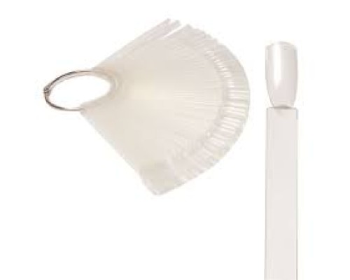 Тіпси/палітри Мякий квадрат 50шт на кільці прозорі