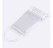 Тіпси/палітри Мякий квадрат 24шт на скобі прозорі