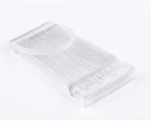 Тіпси/палітри Мякий квадрат 24шт на скобі прозорі