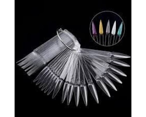 Тіпси/палітри Стілет на кільці посилені 50шт прозорі
