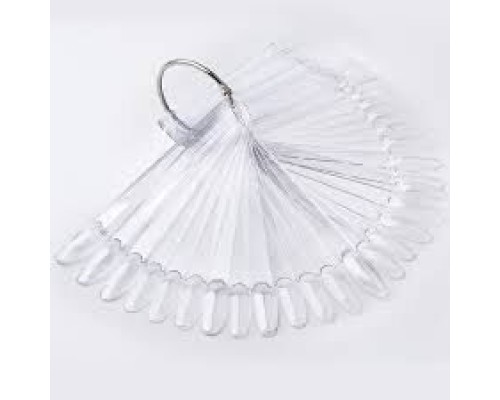 Тіпси/палітри Мякий квадрат 20шт на кільці прозорі