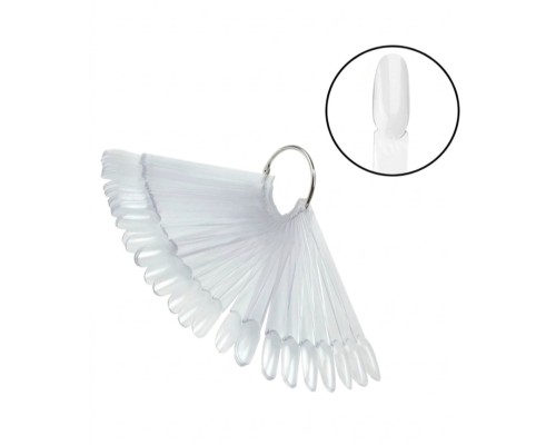 Тіпси/палітри Мякий квадрат 20шт на кільці прозорі