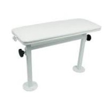 Підставка Tertio7 для педикюру біла+хромові ніжки(кріпиться до полу/подіуму