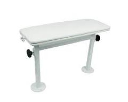 Підставка Tertio7 для педикюру біла+хромові ніжки(кріпиться до полу/подіуму