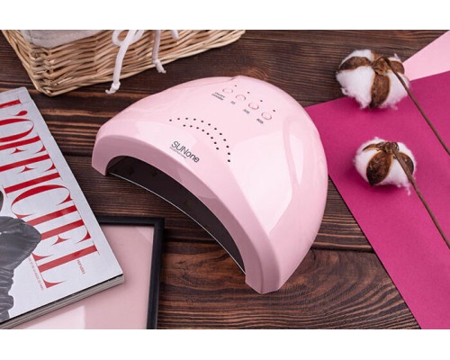 LED+UV SUN ONE Pastel PINK 48W лампа світло-рожева