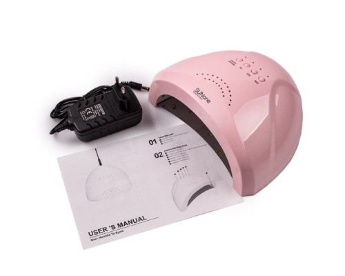 LED+UV SUN ONE Pastel PINK 48W лампа світло-рожева