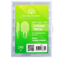 Global Fashion Гелеві тіпси Medium Almond 240шт/уп