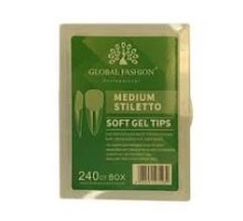 Global Fashion Гелеві тіпси Medium Stiletto 240шт/уп