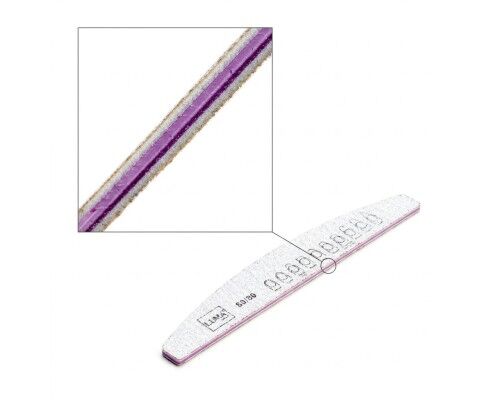 Luma Пилка для манікюра сіра, товста "Напівмісяць" 80х80