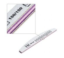 Luma Пилка для манікюра сіра, товста "Напівмісяць" 150х150