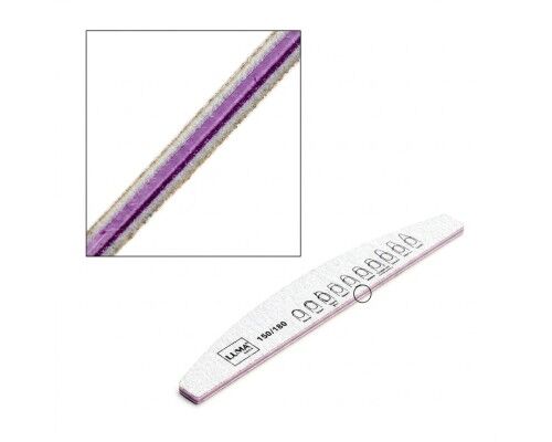 Luma Пилка для манікюра сіра, товста "Напівмісяць" 150х180