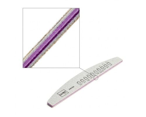 Luma Пилка для манікюра сіра, товста "Напівмісяць" 240х320