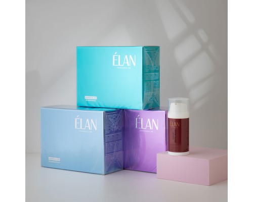 ELAN professional line Фарба для брів ELAN комплект 02 темно-коричневий (саше з аргановою олією)