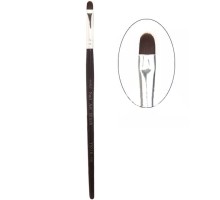 YRE Пензлик для гелю №8, синтетика овальна  YKGR-1-08 ( дерево тубус)