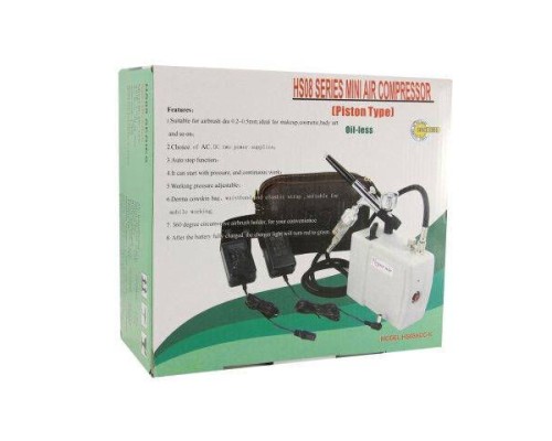 Аерограф Mini Air Compressor HS08 для розпису по тілу, манюкюрних робіт